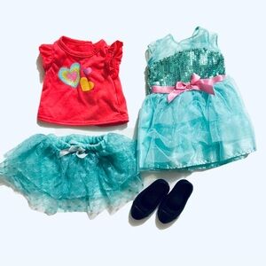Retired OG Doll Clothes Dress & Skirt Set Fits American Girl Size Doll